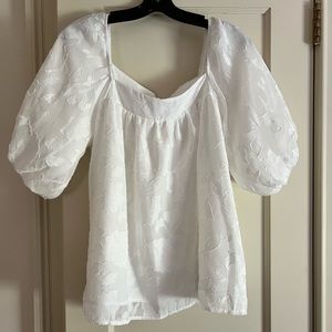 White boho blouse
